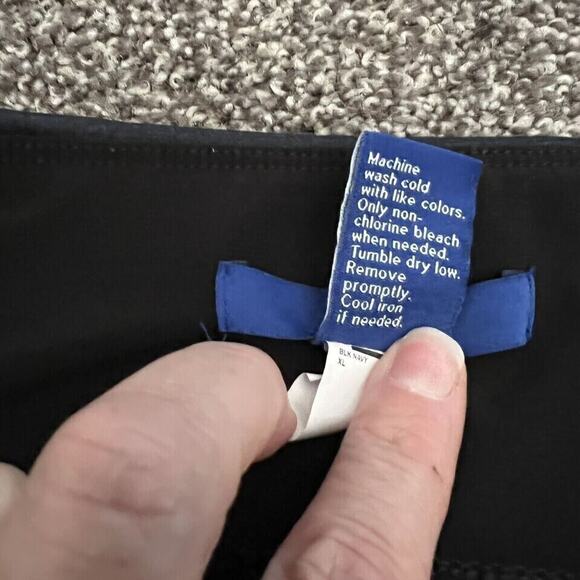 Womens APT 9 Navy Mid Rise Leggings Size Large Large Waist Band - Picture 5 of 11